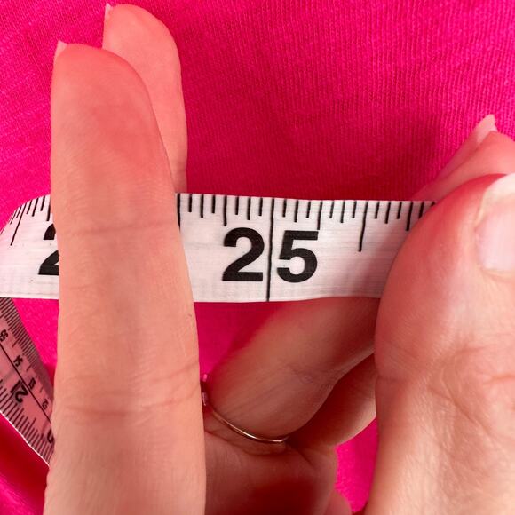 Gap Dress XXL Pink Mini Tiered Cotton Pockets Boho Cottage Boho Bohemian Flowy - Picture 7 of 7